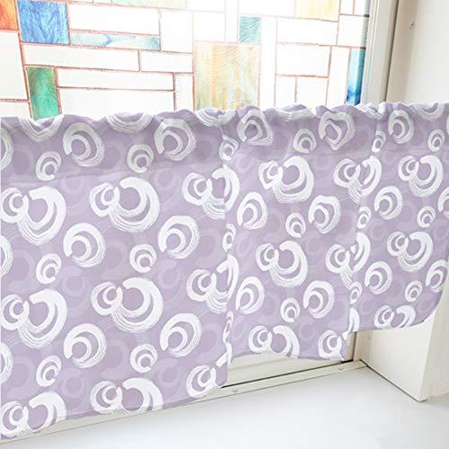 NOBORIYA のぼり屋 カフェカーテン 筆丸 800×450mm 紫・41356 (1391290)