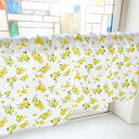 のぼり屋工房 カフェカーテン バラ 800×450mm 黄・41448 (1391336)