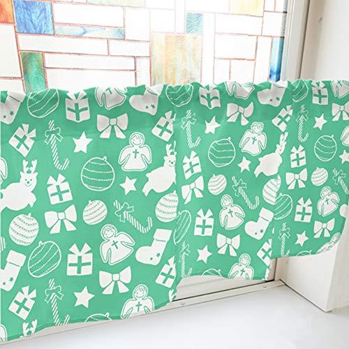 のぼり屋(Noboriya) カフェカーテン オーナメント 800×450mm 緑・41508 (1391366)