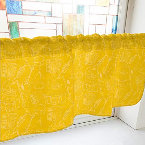 のぼり屋(Noboriya) カフェカーテン オーケストラ 800×450mm オレンジ・41536 (1391380)