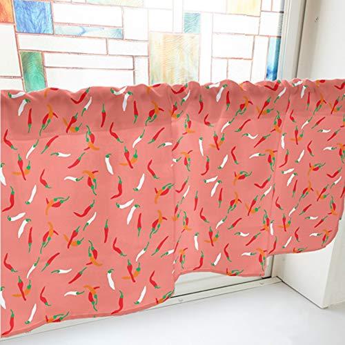 NOBORIYA のぼり屋 カフェカーテン 唐辛子 800×450mm 赤・41672 (1391448)