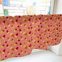 のぼり屋工房 カフェカーテン どんぐり 800×450mm 赤・40904 (1391064)