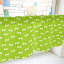 のぼり屋(Noboriya) カフェカーテン リボン 800×450mm 緑・40920 (1391072)
