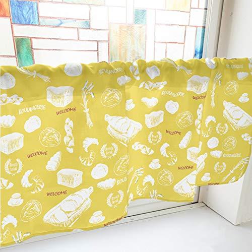 のぼり屋(Noboriya) カフェカーテン パン 800×450mm 黄・40954 (1391089)