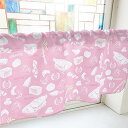 のぼり屋工房 カフェカーテン パン 800×450mm ピンク・40962 (1391093)