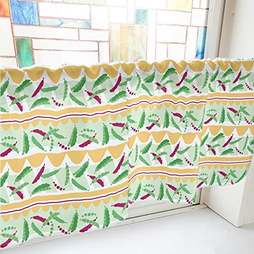 のぼり屋(Noboriya) カフェカーテン さやえんどう 800×450mm 黄・40966 (1391095)