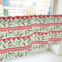 のぼり屋工房 カフェカーテン さやえんどう 800×450mm オレンジ・40972 (1391098)