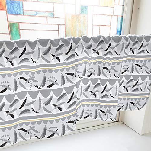 NOBORIYA のぼり屋 カフェカーテン さやえんどう 800×450mm グレー・40974 (1391099)