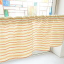 のぼり屋工房 カフェカーテン ラフボーダー 800×450mm オレンジ・40976 (1391100)