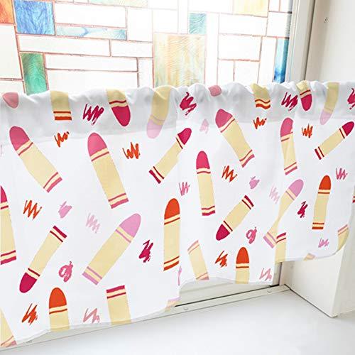 NOBORIYA のぼり屋 カフェカーテン クレヨン 800×450mm ピンク・41060 (1391142)