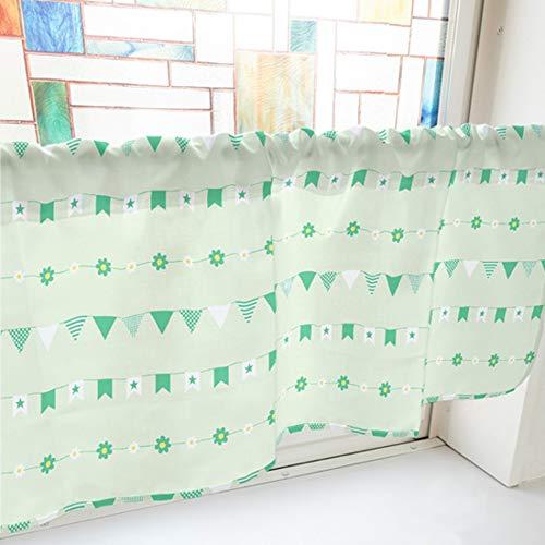 NOBORIYA のぼり屋 カフェカーテン ガーランド 800×450mm 緑・41076 (1391150)