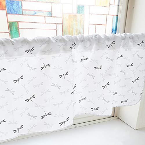 のぼり屋(Noboriya) カフェカーテン とんぼ 800×450mm 白・41094 (1391159)