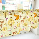 のぼり屋(Noboriya) カフェカーテン 秋の森 800×450mm 黄・41102 (1391163)