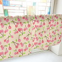 のぼり屋工房 カフェカーテン さくらんぼ 800×450mm 茶・41176 (1391200)