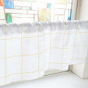 のぼり屋工房 カフェカーテン ドットチェック 800×450mm オレンジ・40714 (1390969)
