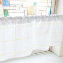 のぼり屋工房 カフェカーテン ドットチェック 800×450mm 黄・40716 (1390970)