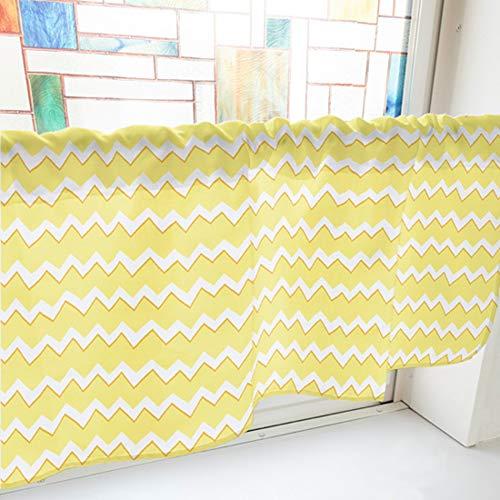 NOBORIYA のぼり屋 カフェカーテン ギザギザボーダー 800×450mm 黄・40730 (1390977)