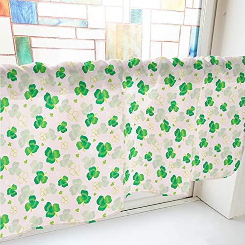 NOBORIYA のぼり屋 カフェカーテン クローバー 800×450mm ピンク・40808 (1391016)