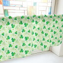のぼり屋工房 カフェカーテン クローバー 800×450mm 緑・40812 (1391018)