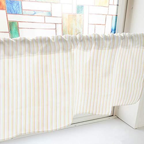 のぼり屋工房 カフェカーテン マルチカラーストライプ 800×450mm 黄・40574 (1390899) のぼり屋工房 カフェカーテン マルチカラーストライプ 800×450mm 黄・40574 (1390899)