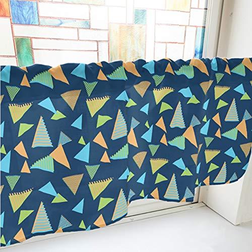 のぼり屋(Noboriya) カフェカーテン 三角 800×450mm 紺・40456 (1390840)