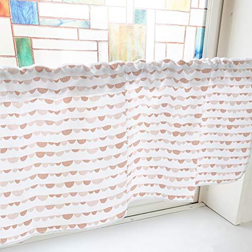 のぼり屋(Noboriya) カフェカーテン 半円 800×450mm 赤・41036 (1391130)