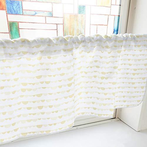 のぼり屋(Noboriya) カフェカーテン 半円 800×450mm 黄・41038 (1391131)