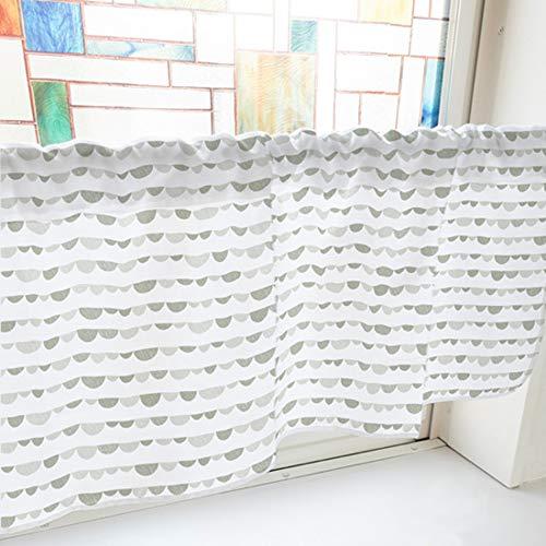 NOBORIYA のぼり屋 カフェカーテン 半円 800×450mm 緑・41046 (1391135)