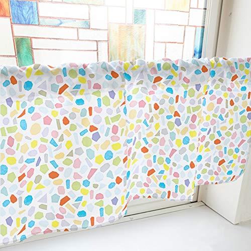 NOBORIYA のぼり屋 カフェカーテン タイル 800×450mm 白・41584 (1391404)