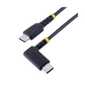 スターテック USBケーブル/USB-C-USB-C/15.2CM/USB 2.0/L型 右向き/60W PD/アラ【R2CCR-15C-USB-CABLE】