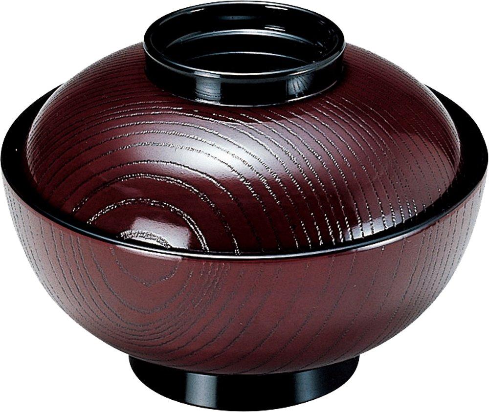 福井クラフト(Fukui Craft) 木目雑煮椀 4.5寸 耐熱 溜 33602430 (1162907)