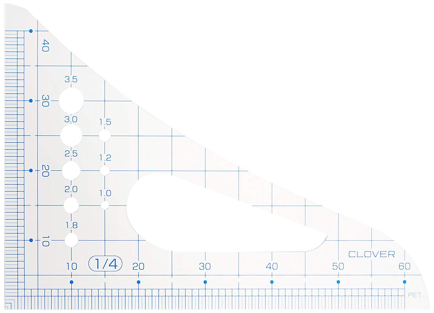 Rulers, Measures - クロバー(Clover) 方眼三角縮尺 1/4 25-015