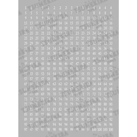 イングカワモト TSUMEKIRA(ツメキラ) ネイルシール カラーチャートナンバーシール 白 1〜100 NN-CCN-10..