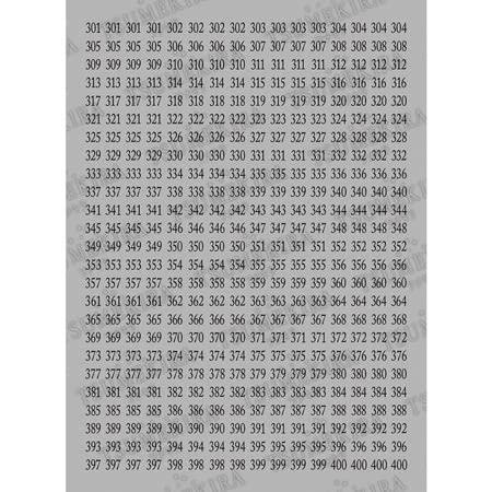 イングカワモト TSUMEKIRA(ツメキラ) ネイルシール カラーチャートナンバーシール 黒 301〜400 NN-CCN-..