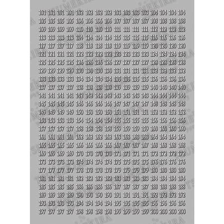 イングカワモト TSUMEKIRA(ツメキラ) ネイルシール カラーチャートナンバーシール 白黒 101〜200 NN-CC..