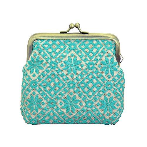 オリムパス製絲 オリムパス 日本の伝統刺繍 こぎんキット がま口ポーチ 角型(ベージュ) 38 (6279bs)