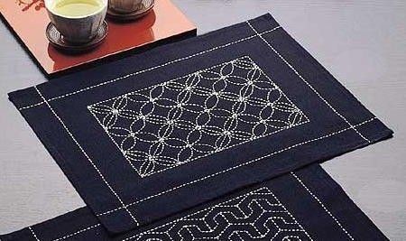 オリムパス製絲(Olympus Thred) オリムパス 166 刺し子キット ランチョンマット 七宝つなぎ (5199am)