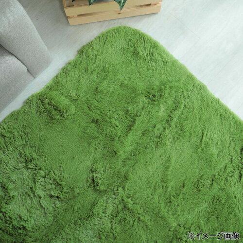 金源リビング マイクロファイバーロングシャギーラグ シフォン 130×190cm グリーン「GSCD803380」 (1789442)