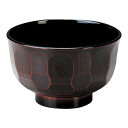 福井クラフト(Fukui Craft) 福井クラフト 羽反亀甲汁椀 溜内黒 12027250 (1874503)