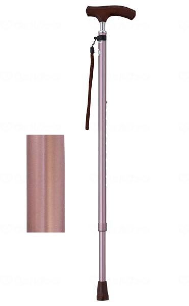 ウェルファン 夢ライフステッキ スリムネック伸縮スリムタイプ(無地)(009731)ロイヤルブラウン