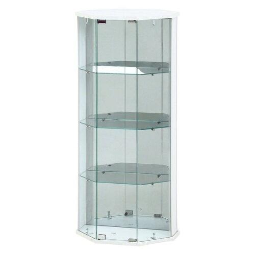 不二貿易 ガラスコレクションケース BAAL コーナー WH 品番:63935