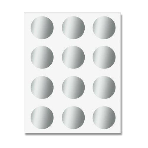 シモジマ(shimojima) HEIKO タックラベル(シール) NO.450 丸 銀 Φ28mm 120片 007067671 1パック(12片×10シート入)