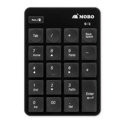 アーキサイト ＜MOBO＞Bluetooth対応テンキーパッド NumLock非連動 USB充電式 ブラック(AM-NPB20-BK)