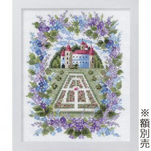 オリムパス製絲 7314 オリムパス ししゅうキット フレーム ライラックのお城 (2078be)