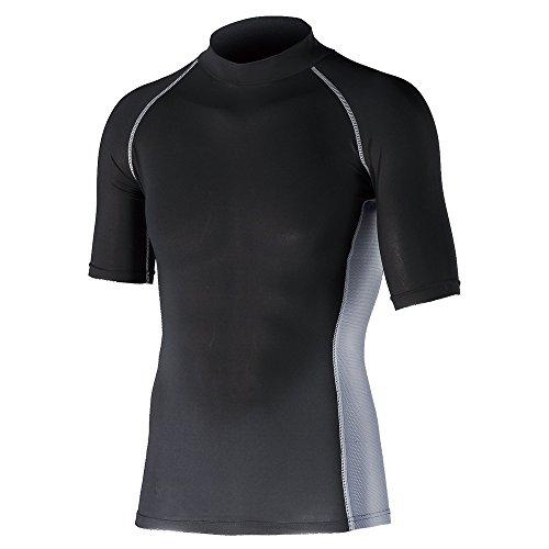 おたふく手袋(Otafuku Glove) 【必ず購入前に仕様をご確認下さい】P/S ハンソデハイネックシャツ BK S (JW-624BKS)