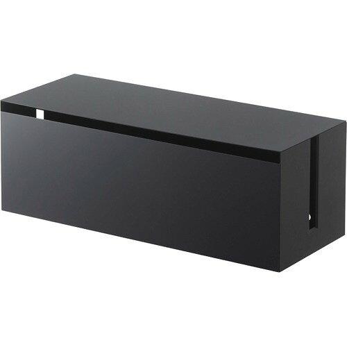 Rakuten - 山崎実業(Yamazaki) テレビ裏ケーブルボックス スマート ブラック 約W40XD15.5XH14.5cm スマート ケーブル収納 簡単開閉 4988