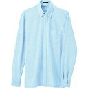 アイトス 長袖ニットボタンダウンシャツ(男女兼用) サックス SS 7853-007-SS 1着