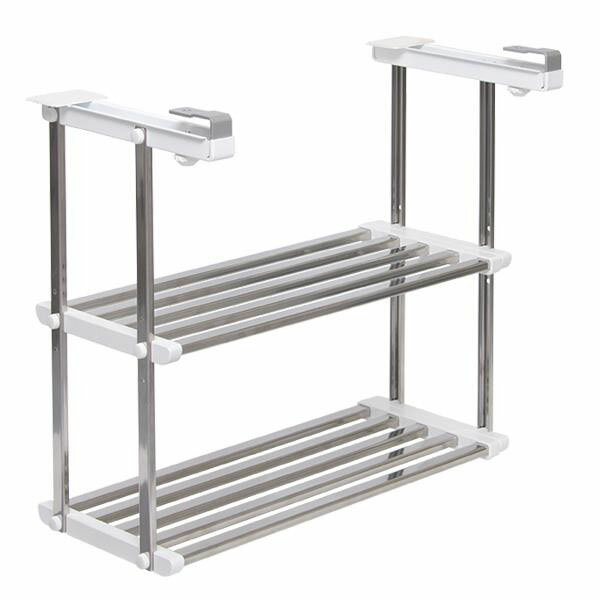 田窪工業所 TAKUBO タクボ 水切棚シリーズ 伸縮吊戸下はさみ棚 2段 幅55〜95cm HM2-90L (1065282)