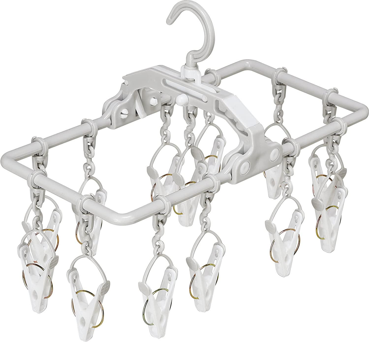 ツウィンモール 洗濯物干しプリミニハンガー グレー 13ピンチ BEILU BE-03G