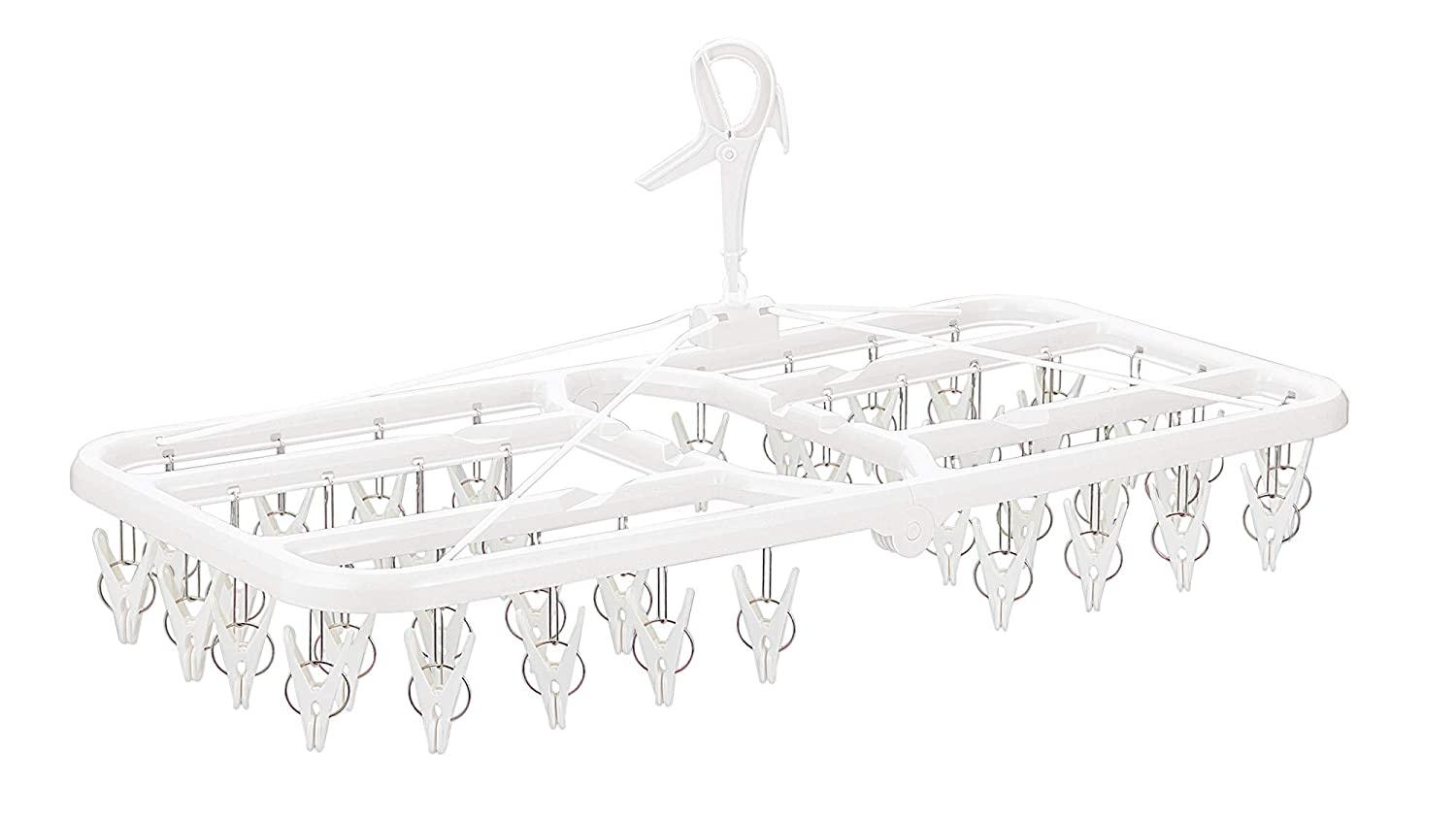 ニシダ(Nishida) すぐ取れ角ハンガー プラ40 S SP 40ピンチ付 222004 ホワイト 74×35×33cm